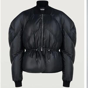 Elias Peplum Puffer Bomber Jacket